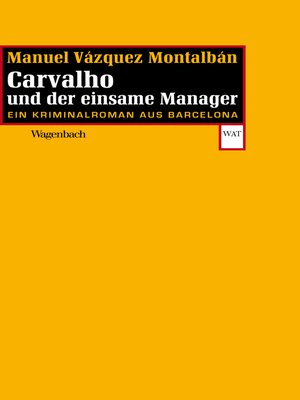 cover image of Carvalho und der einsame Manager
